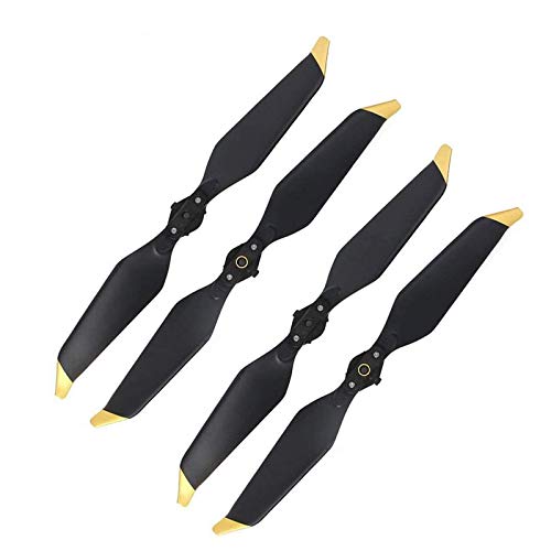 Tamlltide Mavic Pro Hélices de bajo ruido DJI Mavic Pro / DJI Mavic Pro Platinum Hélices de liberación rápida de bajo ruido, 2 pares, correa dorada