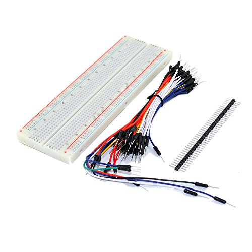 Tolako Kit de inicio de componentes electrónicos para Arduino Breadboard, LED, matriz de puntos, resistencia, condensador, placa de pruebas