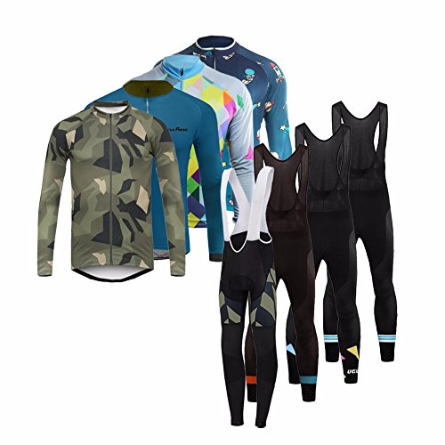 UGLY FROG Nuevo De Invierno MTB Mantener Caliente Bici Manga Larga Maillot Ciclismo Hombre Bodies +Long Bib Pant with Gel Pad Winter Style