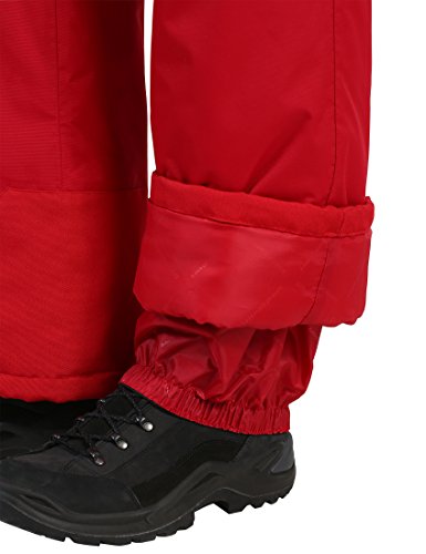 Ultrasport Professional Pantalones funcionales de esquí y snowboard Amud para hombre, con Ultraflow 5000 y sistema de rescate RECCO, Rojo/Negro, M