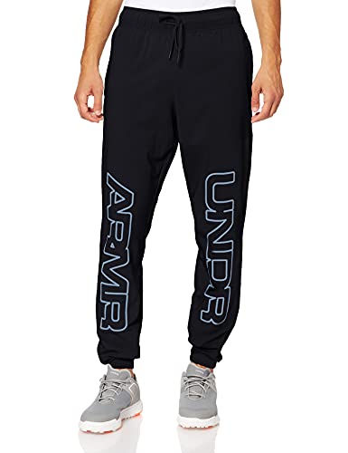 Under Armour Baseline Woven Jogger Pantalón, Hombre, Negro, XL