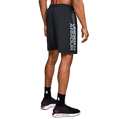 Under Armour Woven Graphic Wordmark, pantalón corto hombre, Negro (Black / Zinc Gray) , M