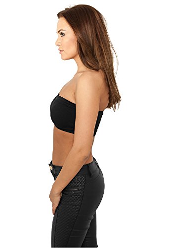 Urban Classics Ladies Pads Bandeau Top, Negro, Tamaño del Fabricante: L para Mujer