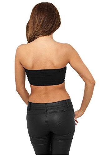 Urban Classics Ladies Pads Bandeau Top, Negro, Tamaño del Fabricante: L para Mujer