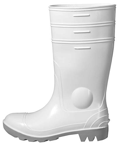 Uvex Nora Botas de Goma 94756 - Botas de Seguridad S5 SRC - Botas de Trabajo Blancas para señoras y Hombres - Calzado de Trabajo Alto e Impermeable con Puntera de Acero - Blanco - Talla 39