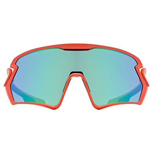 uvex Sportstyle 231 Gafas de Deporte, Adultos Unisex, Orange Mat/Mirror Green, One Size