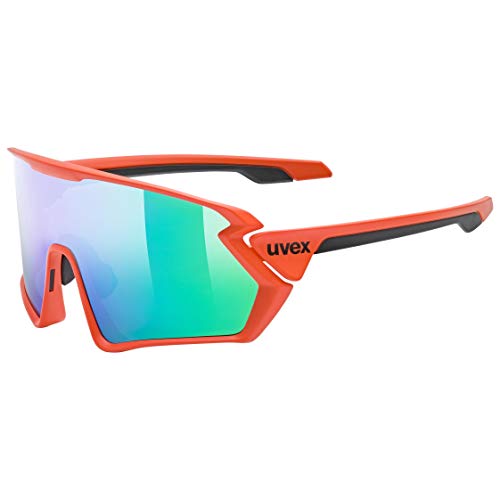 uvex Sportstyle 231 Gafas de Deporte, Adultos Unisex, Orange Mat/Mirror Green, One Size