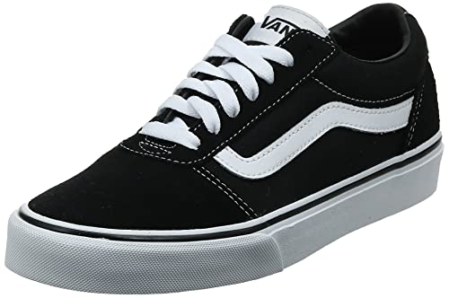 Vans Ward Suede/Canvas, Zapatillas Hombre, Negro (Black/White Car), 41 EU