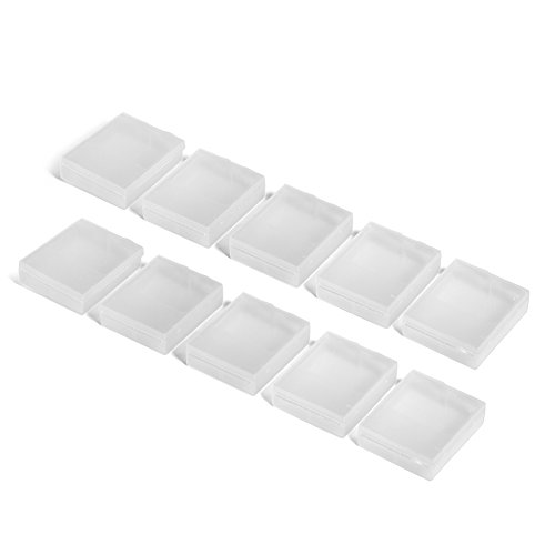 Vbestlife Caja de Protección de Batería. 10 Piezas Color Claro Plástico A Prueba de Humedad Soporte de Batería, Caja de Almacenamiento Caja Contenedor para Gopro 3 4 5 6