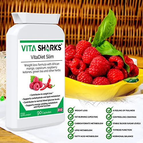 VitaDiet Slim Thermogenic Fat Metaboliser - Supresor del apetito, potenciador de adelgazamiento natural, quemador de grasa y refuerzo del sistema metabolismo