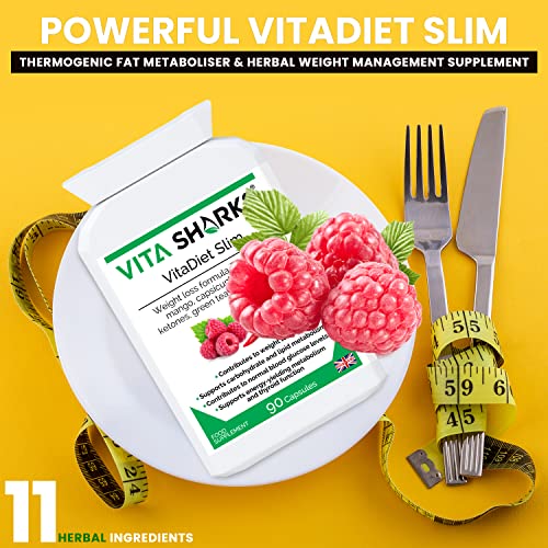 VitaDiet Slim Thermogenic Fat Metaboliser - Supresor del apetito, potenciador de adelgazamiento natural, quemador de grasa y refuerzo del sistema metabolismo