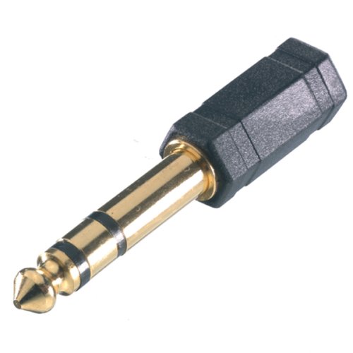 Vivanco 41063 - Adaptador audio Jack (3.5 mm/6.3 mm), negro