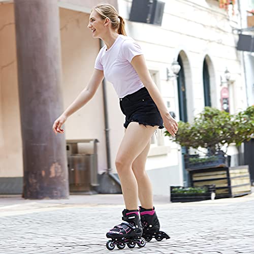 WeSkate Patines en línea con Ruedas Intermitentes Patines 4 Ruedas Cómodo para Niños y Adultos