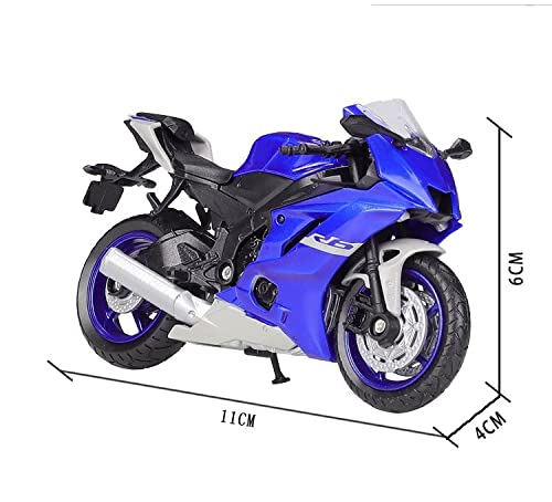 wljions Modelo de Motocicleta de Juguete 1:18 para Ya-ma-ha 2020 YZF-R6 Modelo De Motocicleta Fundido A Presión Juguete Amortiguador Viable para Niños Colección De Juguetes De Regalo