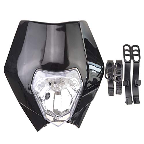 WOOSTAR 12V 35W Enduro Faros Delanteros S2 Halógeno Bombilla Reemplazo para Suzuki Kawasaki SX EXC XCF Supermoto China ATV Scooter Pocket Dirt Bike Negro