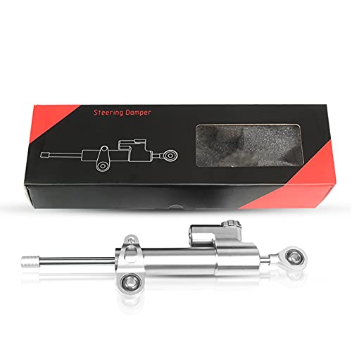 WUYOUNYL Damper de la dirección de la Motocicleta CNC estabilizó el Amortiguador Amortiguador Compatible with Du-Cati 600 620 848 696 796 1200 1100 Todos los años (Color : Silver with Box)