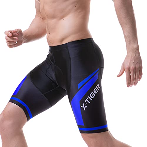 X-TIGER Hombres de Bicicleta Maillots con 5D Gel Acolchado MTB Ciclismo Pantalones Cortos