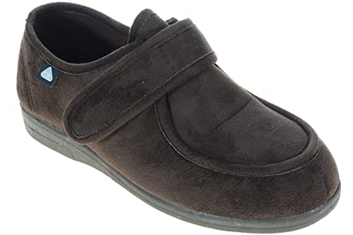 Zapatillas Ancho Especial - Marca Celia Ruiz - Wallaby - Antibacterianas Sanitized - Diabéticos - Posoperatorio - Ajuste Adaptable - Ancho Ajustable - Hombre Mujer Unisex Marrón Talla 47