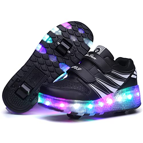 Zapatillas Ruedas niña y niño Zapatillas con Luces niña Zapatos con Ruedas LED Roller Skate Shoes Zapatos Brillantes Se Puede con Ruedas Automática Calzado de Skateboarding