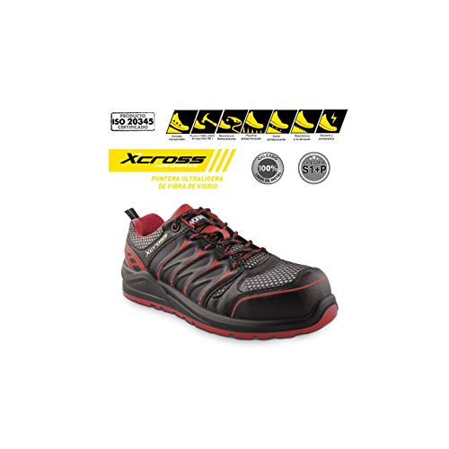 Zapato de Seguridad Ultraligero Xcross S1P Fibra de Vidrio