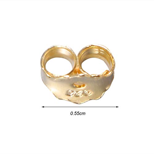 ZIYUMI Earring Backs Golden Ear Locking for Stud Ear Rings Earring Safety Backs 6pcs 5mm