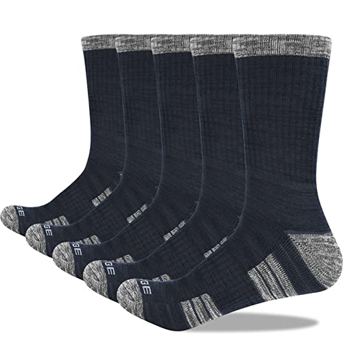 5 Pares de Los Hombres Calcetines para Caminar Transpirables Absorbentes, Amortiguar Cómodo Calcetines Informales Senderismo Al Aire Libre Senderismo Caminar Calcetines Deportivos