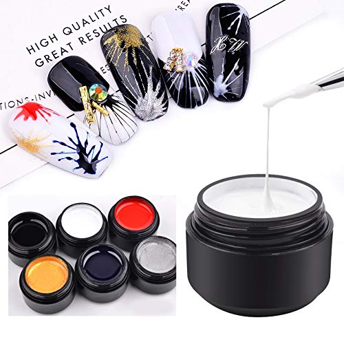 5Ml Nail Art Elasticidad Alambre Dibujo Gel Uv Gel Line Pintura Gel Araña Graffiti Diseño Nail Art Decoración Nail Art Accessories