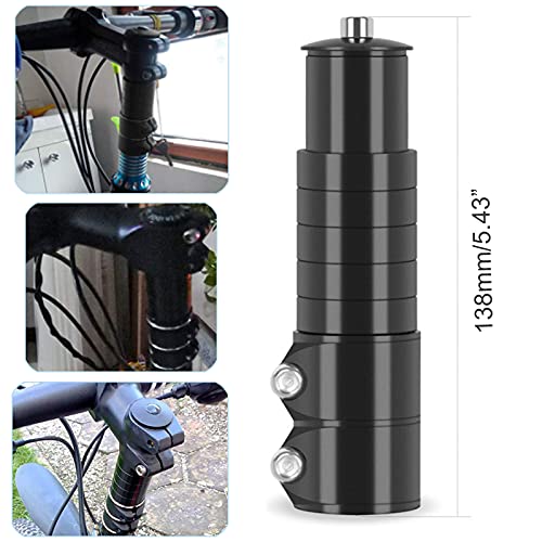 Adaptador de Extensor de Manillar Elevador de Vástago de Bicicleta Elevador Manillar Bicicleta Aleación de Aluminio Adaptador de Manillar MTB Potencia Manillar para Ciclismo de Montaña Carretera Bici