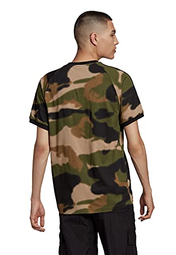 adidas GN1882 Camo AOP Cali T T-Shirt Mens Wild Pine/Multicolor/Black S