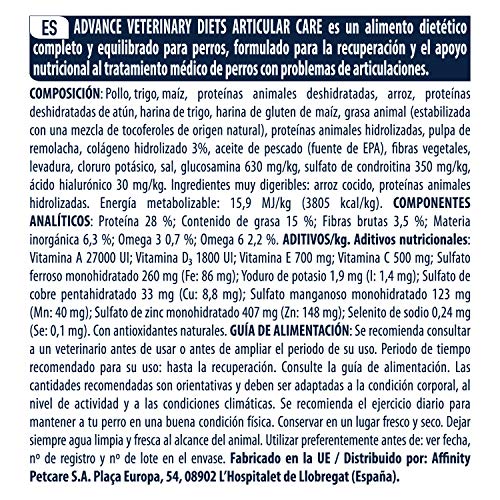 ADVANCE Veterinary Diets Articular Care Adult - Pienso Para Perros Adultos Con Problemas Articulares - 12 kg