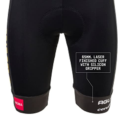 AGU Bibshort Team Jumbo Visma 2021 Hombre, Culotte de Ciclismo con Tirantes para Hombre, Ropa de Ciclismo Oficial del Equipo de Ciclismo Profesional Jumbo Visma - Negro - XXXL