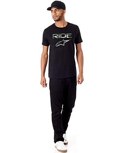 Alpinestars Ride 2.0 Camo Camiseta, Negro (Black 10), Medium para Hombre