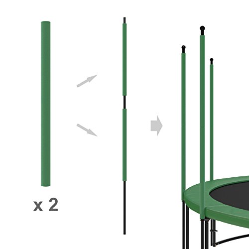 Ampel 24, 6 espumas de proteccíon de Barras + 6 Tapones para Barras de Cama Elastica | Verde