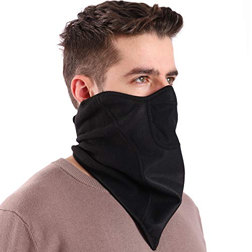 Arcweg mascarilla/Calentador de Cuello/pasamontañas de Forro Polar Multifuncional para Hombre y Mujer Accesorio de esquí Moto Bicicleta Negro(mascarilla#3)