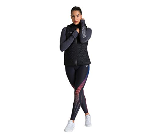 ARENA Damen Lauf Weste Gefüttert Chaleco para Correr, Mujer, Negro, Medium