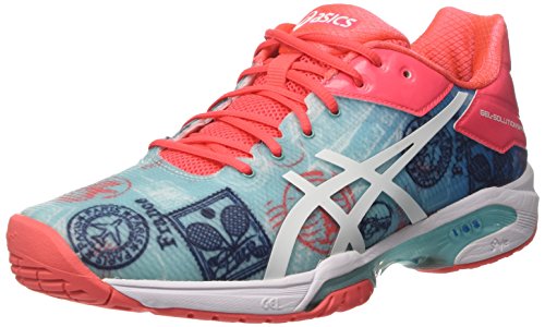 Asics Gel-Solution Speed 3 L.e. Paris, Zapatillas de Deporte Mujer, Multicolor (Diva Blue/White/Dive Pink), 36 EU