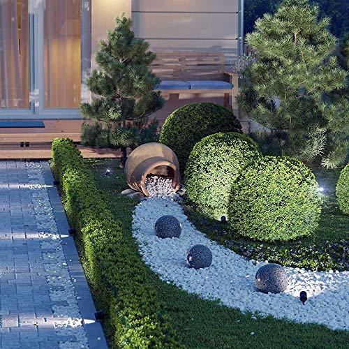 BarcelonaLED Pack 2 Focos Proyectores LED con Estaca Exterior para Jardín, Terraza, Patio, Césped Impermeables IP65 6W 480LM 220V Blanco Neutro 4000ºk con Dos Cristales Tintados con cable 50cm