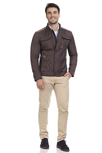 BEARWOOD - Elegante Chaqueta Husky para Hombre 3 Capas, Chocolate