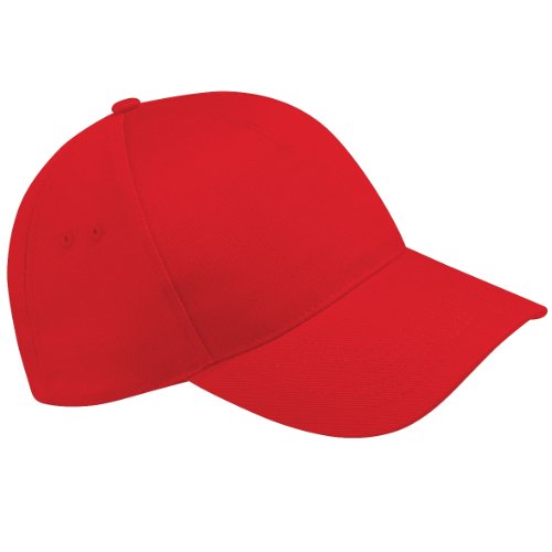 Beechfield - Gorra/Visera Básica Modelo Ultimate- 5 paneles (Talla Única/Rojo)