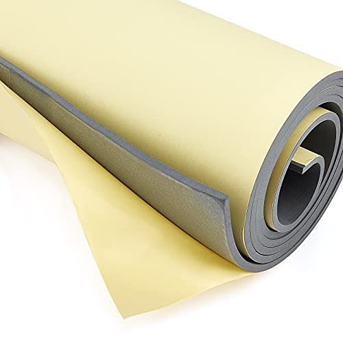 BENECREAT Rollo de Espuma Autoadhesiva 200x30cm Cinta de Espuma EVA Gris 1mm de Espesor con Respaldo Adhesivo para Suministros de Manualidades, Halloween, Cosplay, Álbum de Recortes