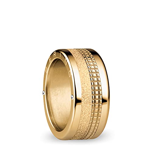 BERING - Anillo intercambiable para mujer en oro con exclusivo sistema de giro y cambio de giro, Mekong, color dorado