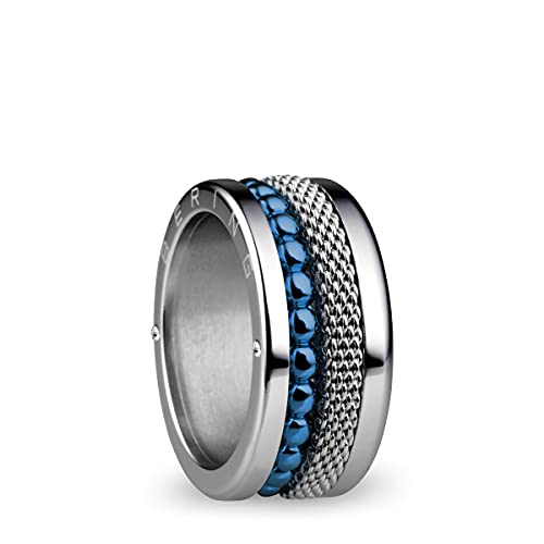 BERING - Anillo intercambiable para mujer en plata y azul, con sistema único de giro y cambio de giro, Mississippi