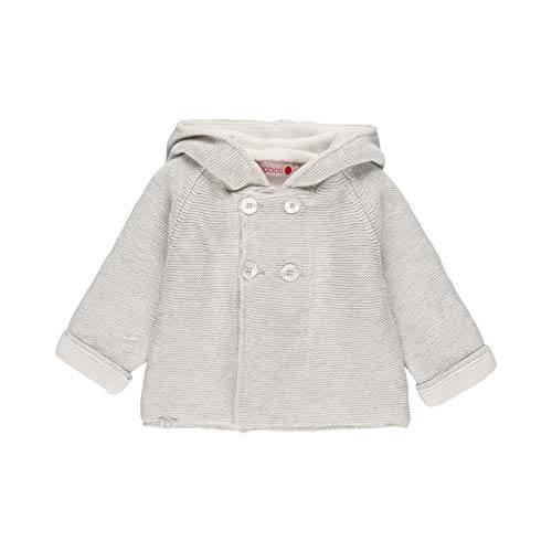 boboli - Chaqueta Tricotosa Bebé | con Capucha, Talla de 0 Meses | Chaqueta Entretiempo, 100% Algodón | Chaqueta Niña | Chaqueta Invierno | Unisex | Color Gris