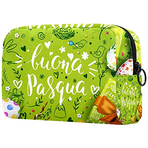 Bolsa de cosméticos para Mujeres, Bolsas de Maquillaje, Neceser de Viaje, Organizador de Accesorios, Tarjeta de Plantilla con Caja de Regalo de Huevos realistas