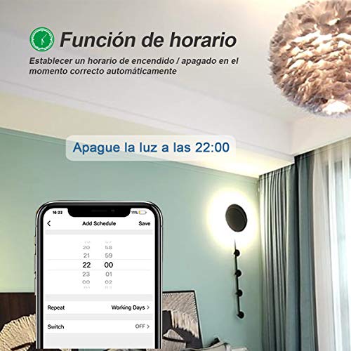 Bombilla LED Inteligente WiFi,Extrastar 2 Pack 10W E27 1000 Lm Bombilla LED Luces Cálidas/Frías & RGB, Lámpara WiFi Funciona con Alexa (Echo, Echo Dot) Google Home [Clase de eficiencia energética A+]