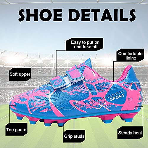 Botas de Fútbol Niña 36 Rosa Spike Zapatillas de Fútbol Profesionales Zapatos de Fútbol Unisex Atletismo Zapatos de Entrenamiento Césped Artificial Zapatillas De Corre Zapatos De Interior