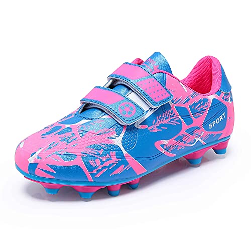 Botas de Fútbol Niña 36 Rosa Spike Zapatillas de Fútbol Profesionales Zapatos de Fútbol Unisex Atletismo Zapatos de Entrenamiento Césped Artificial Zapatillas De Corre Zapatos De Interior