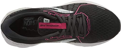 Brooks Adrenaline GTS 21, Zapatillas para Correr Mujer, Black Raspberrysorbet Ebony, 40 EU