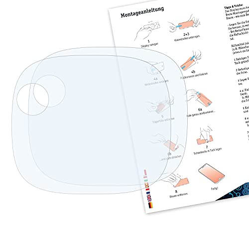 Bruni Película Protectora Compatible con ASUS VivoWatch BP HC-A04 Protector Película, Claro Lámina Protectora (2X)