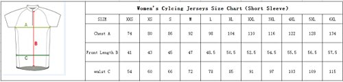 BurningBikewear Camuflaje Serie Women Wear Mujer Manga Corta Ciclismo Jersey Full Zip Humedad Wicking, Transpirable Running Tops - Bike Biking Shirt de Uglyfrog